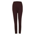 thumbnail image 6 of Plus Size Women's Yoga Pants - High Waist Hip Lifting Workout Leggings (XL-5XL, 18 Colors) | Yubnlvae (Wine | 5XL), 6 of 6