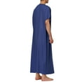 thumbnail image 3 of INSPIRE CHIC Chemise de Nuit Homme Manches Courtes Col Rond Coupe Décontractée Longue Chemise de Nuit G Bleu Marine, 3 of 5