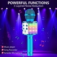 thumbnail image 6 of Syenll Kids Microphone, Wireless Microphone with LED Lights, Microphone Singing Toys Gifts for Kids and Adults, Blue, 6 of 9
