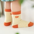thumbnail image 3 of Generic Ruffle Socks Toddler Kids Baby Boy Girls Indoor Animals Slipper Shoes Antislip Socks Booties First Walkers Socks for Babys Toddlers Boys Girl Fashion Casual (3-5 Years,Orange), 3 of 5