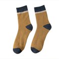 thumbnail image 2 of Iugvhana Men's Cushion Crew Socks - Comfortable Cotton, Moisture-Wicking Breathable, 1 Pair Yellow Free Size, 2 of 3