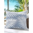 thumbnail image 4 of Outdoor Pillows Waterproof, Purple Palm Leaf Throw Pillows with Inserts Included, Summer Coastal Botanical Tropical Indoor Outdoor Decorative Lumbar Pillow for Bed/Couch/Patio 18"x18", 1Pcs, 4 of 8