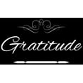 thumbnail image 1 of Gratitude Vinyl Decal Sticker Quote - Small - Matte White, 1 of 3