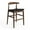 Walnut, variant on Pemberly Row Danish Design Vegan Leather Counter Height Stool in Black