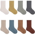 thumbnail image 1 of Calcetines de algodón unisex de color sólido para bebés y niñas, 1 of 3