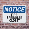 thumbnail image 4 of (2 Pack) Fire Sprinkler Closet OSHA Notice Sign 14 Inch X 10 Inch Plastic Sign, Weather Resistant, UV Protected for Workplace, Business, and Construction Site, Made in the USA, 4 of 8