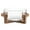 Clear, variant on Glass salad bowl, with wooden base glass bowl, glass fruit plate, household glass bowl, dried fruit dessert plate, for kitchen restaurant with fruit and desserts