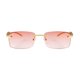 thumbnail image 3 of Anteojos de sol ADE WU vintage sin montura con lente rosa rectangular, 3 of 7
