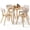 5PCS-Beige & Natural, variant on Costway 5 PCS Dining Table Set with 4 Padded Dining Chairs, Circle Dinner Dinette Table Beige & Natural