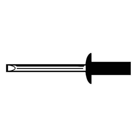 

ZoroSelect Blind Rivet Domed Head 5/32 in Dia. 0.375 in L Stainless Steel Body 500 PK
