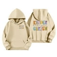 thumbnail image 5 of Back To School Teacher Hoodies for Women 2025 Fall Winter Long Sleeve Hooded Sweatshirt with Pockets Pullover Tops, 5 of 6