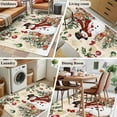 thumbnail image 5 of Area Rugs 2.7'x5', Beige Christmas Snowman Carpet for Living Room Bedroom Dining Room, Xmas Snowflake Elk Tree Balls Throw Kitchen Rugs Non Slip Washable Rectangle Indoor Outdoor Rugs, 5 of 8