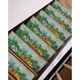 thumbnail image 3 of Tropical Plant Colorful Floral Stair Treads for Wooden Steps Indoor Runner Rug Carpet, Fern Print Summer Birds 4 Pieces Peel and Stick Staircase Step Treads Covers Washable Throw Door Mats, 30"x8", 3 of 5