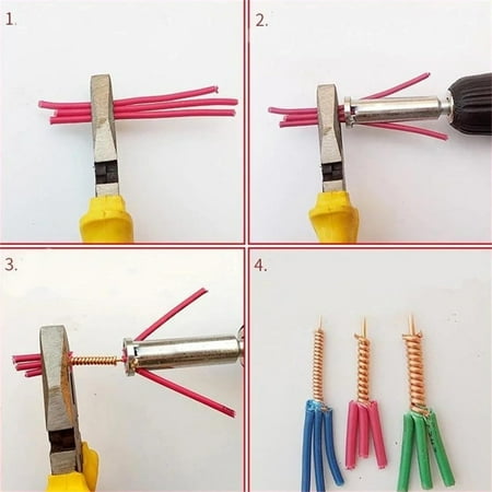 

Efficient and Versatile Electric Power Drill Cable Wire Stripper and Twister - Flexible Shaft Bit Holder for Convenient Wire Stripping and Twisting - Handy Tool for All Electrical Project
