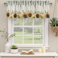 thumbnail image 3 of 2 Pack Valances for Windows, Sunflower Eucalyptus Window Valances for Living Room/Bedroom/Bathroom, Farmhouse Weeping Botanical Linen Light Filtering Kitchen Curtain Valance 42"W x12" L, 3 of 9