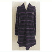 Lauren Ralph Lauren Sleepshirt 8131138 ,Purple /Black Fairisle,Size XS, MSRP $60