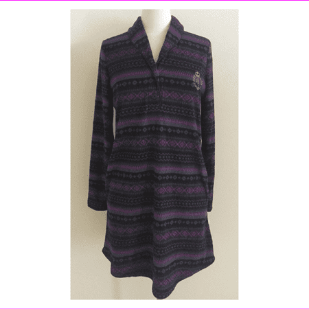 Lauren Ralph Lauren Sleepshirt 8131138 ,Purple /Black Fairisle,Size XS, MSRP $60