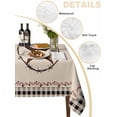 thumbnail image 2 of Star Country Table Cloth, Western Texas Farm Black Plaid Brown Berry Waterproof Tablecloth for Rectangle Tables, Reusable Washable Fabric Table Cover for Restaurant Kitchen Dining Tables 54"x108", 2 of 6
