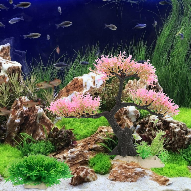 NUOLUX Fish Aquarium Tank Decor Coralbackground Ornaments Underwater  Decorations Decoration Betta Plants Prop Landscape Tree