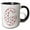 Black/White, variant on 3drose, Cute Red and White Hearts Valentine Monogram Initial G, 11oz Mug
