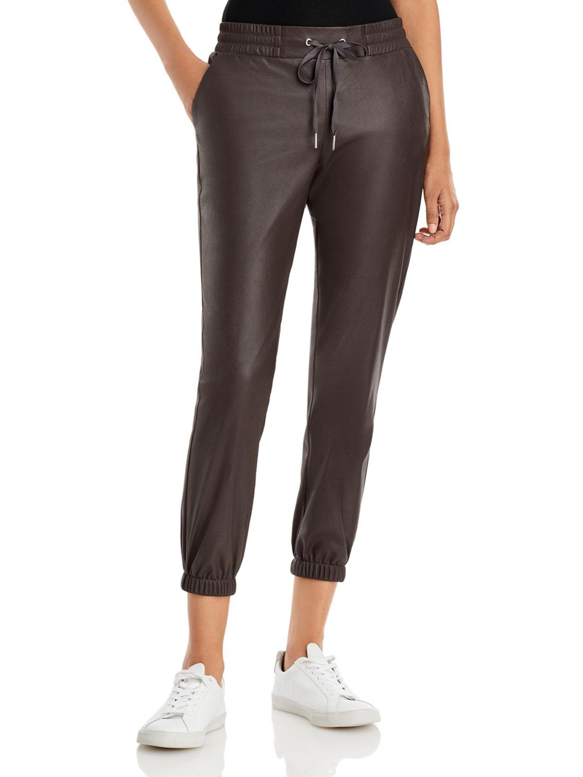 n:PHILANTHROPY Womens Faux Leather Drawstring Jogger Pants - Walmart.com