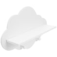 thumbnail image 3 of MasteelfCA Wooden Cloud Shelf Floating Shelves Wall Mounted Punch Free for Kids Bedroom Bathroom Kitchen Office Storage Display Organization Rack ( White ), 3 of 9