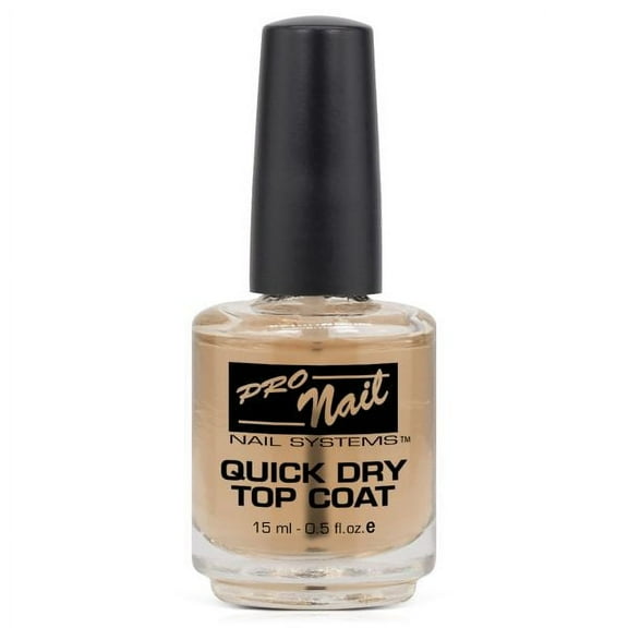 PRONAIL - Quick Dry Nail Polish Top Coat 0.5 Oz - Professional Strength, Long Lasting, Manicure and Pedicure - Fast Dry, High Gloss Shine and Chip Resistant