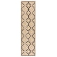 thumbnail image 3 of Safavieh Courtyard Bayon Geometric Indoor/Outdoor Runner Rug, Beige/Black, 2'3" x 12', 3 of 10