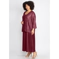 thumbnail image 3 of Catherines Women's Plus Size 2-Piece Sequin & Charmeuse Jacket Dress Set, 3 of 6