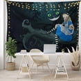 thumbnail image 6 of Colorful Tapestry, Alice Sitting on Branch and Chescire Cat in Darkness Cartoon Style, Fabric Wall Hanging Decor for Bedroom Living Room Dorm, 5 Sizes, Multicolor, by Ambesonne, 6 of 9