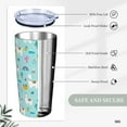 thumbnail image 3 of Cat Tumbler with Lid and Straw, 20 oz Stainless Steel Insulated Water Bottle Coffee Mug, Gifts for Cat Lovers, 3 of 3
