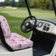 thumbnail image 4 of Yuyamidu Pink Golf Theme Golf Carts Split Seat Covers 2-Piece Club Car Seat Covers for Women Keep You Comfortable Universal Fit Your Golf Cart, 4 of 7
