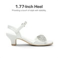 thumbnail image 2 of DREAM PAIRS Girls Sandals Ankle Strap Square Toe Low Heel Crystal Shell Wedding Party Flower Dress Shoes for Little Kids/Big Kids, 2 of 6