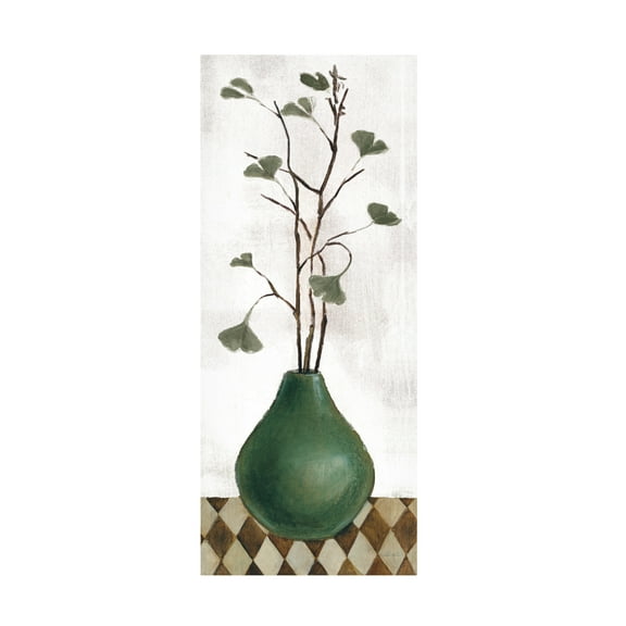 Silvia Vassileva 'Zen Panel I on White' Canvas Art