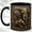 Black, variant on Ornate Elephant Family Coffee Mug, Floral Animal Mug, Ceramic 11 oz