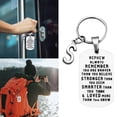 thumbnail image 2 of BAYAIXZ To My Nephew Never forget I Love You Christmas ornaments 26 Letters Keychain (S,One Size), 2 of 5