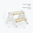 thumbnail image 2 of Dream On Me Skyward Multipurpose Kids Step Stool with Anti-slip Base In White and Natural, 2 of 9