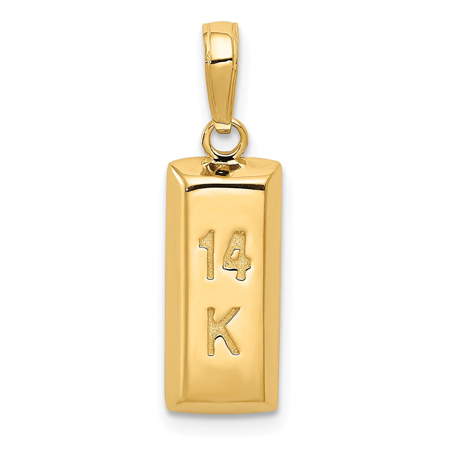 14k 3 D Yellow Gold Bar Pendant Charm Necklace Man Fine Jewelry Gift For Dad Mens Him - 14k Gold Pendants For Him 14k 3 D Yellow Gold Bar Pendant Charm Necklace Man Fine Jewelry Gift For Dad Mens Him - 14k Gold Pendants For Him