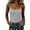 Gray, variant on Women's Adjustable Spaghetti Strap Camisole Tank Top with Built-In Padded Bra, Slim Fit Bodycon Crop Top, Versatile Summer Base Layer Top