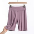 thumbnail image 2 of Yuzhih Women's Yoga Shorts Solid Color Elastic High Waist Leggings Shorts Workout Gym Trendy Pajama Short Pants, 2 of 3