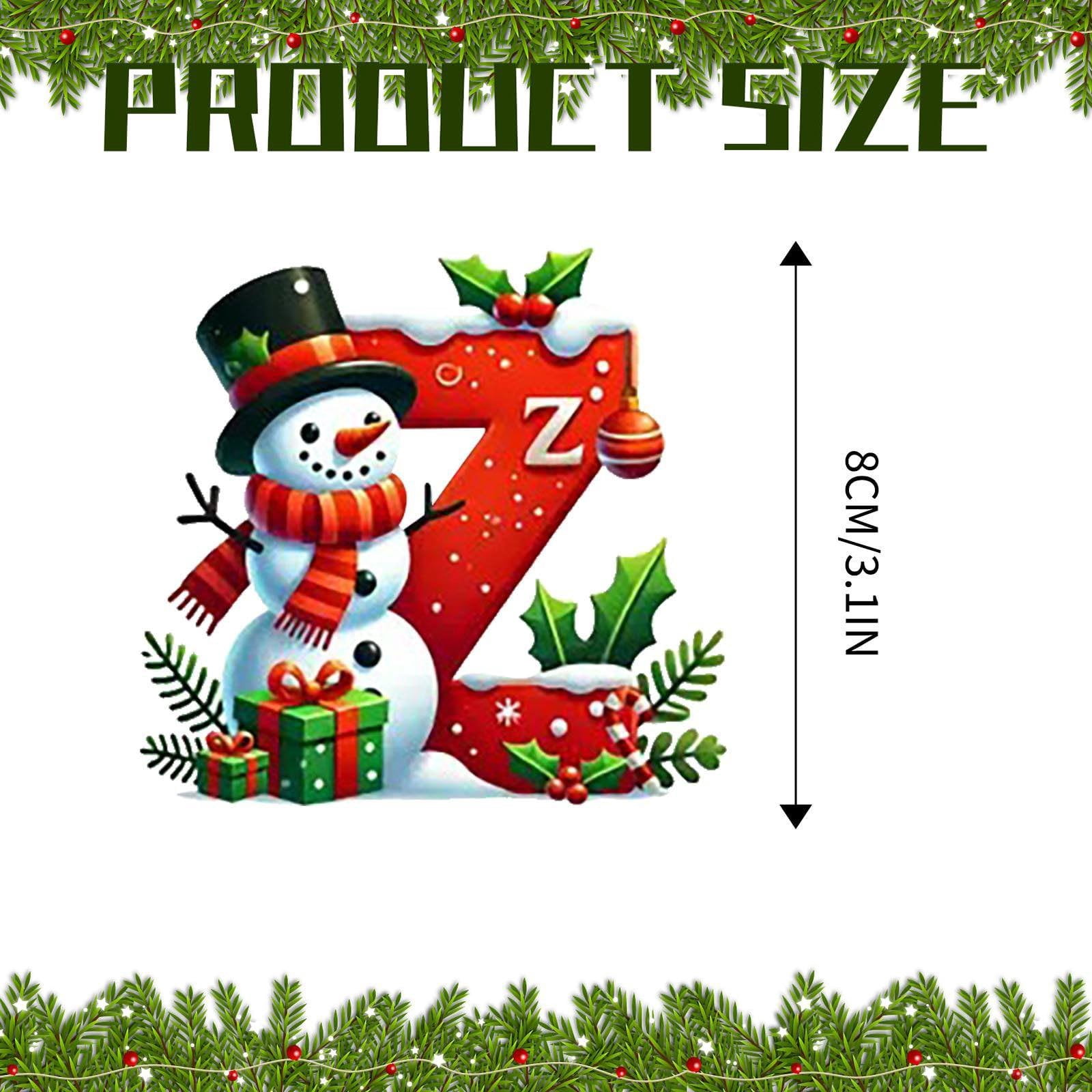 Snowman Letter Ornament for Christmas Tree and Holiday Monogram ...