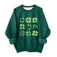 thumbnail image 1 of Vestido de Manga Larga de una Línea para las Mujeres Niños de San Patricio de la Impresión de la Sudadera con Capucha Forrada de Lana, Casual Suelto de Manga Larga Cuello Redondo para los Niños, 1 of 5