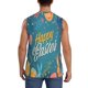 thumbnail image 4 of Fotbe Happy Easter Men's Camiseta sin Mangas Estampada para Hombres, Playera Casual para Gimnasio, Entrenamiento, Playa-X-Large, 4 of 7