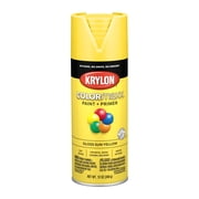 Krylon COLORmaxx Paint + Primer, Gloss, Sun Yellow, 12 oz