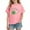 Pink, variant on Cethrio Girls Cotton T-shirts, Graphic Short Sleeve Party Casual St Patrick's Day Tops Purple Size 7-8