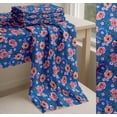 thumbnail image 6 of Soimoi Blue Cotton Cambric Fabric Leaves & Camellias Floral Printed Fabric 1 Yard 56 Inch Wide, 6 of 7