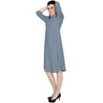 thumbnail image 2 of Women's Puckered Stretch Knit Midi Swing Dress, 2 of 4