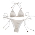 thumbnail image 4 of Traje de baño de 2 piezas para mujer, trajes de baño para mujer, bikini de dos piezas con espalda descubierta y vendaje, conjunto de ropa de playa para mujer, 4 of 6