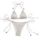 thumbnail image 5 of Tankini para mujer, bikini liso sin espalda, de dos piezas, estilo vendaje, para playa, dos piezas, tankini, 2 piezas, 5 of 6