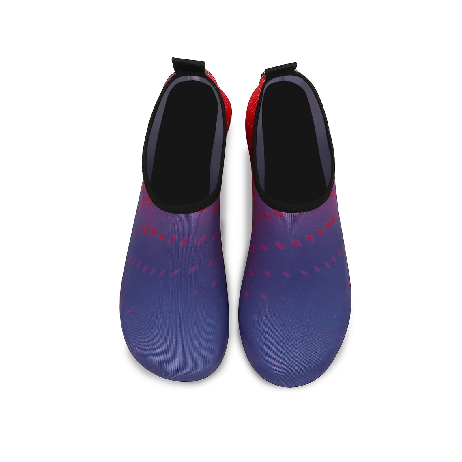 Men and Women a Slip On Barefoot Quick-Dry Beach Aqua Yoga Water Shoes (Meteor/Purple Red, 5.5-6.5 Women/5-5.5 Men)